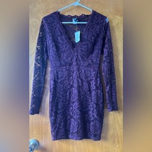 Windsor Eggplant Lace Dress